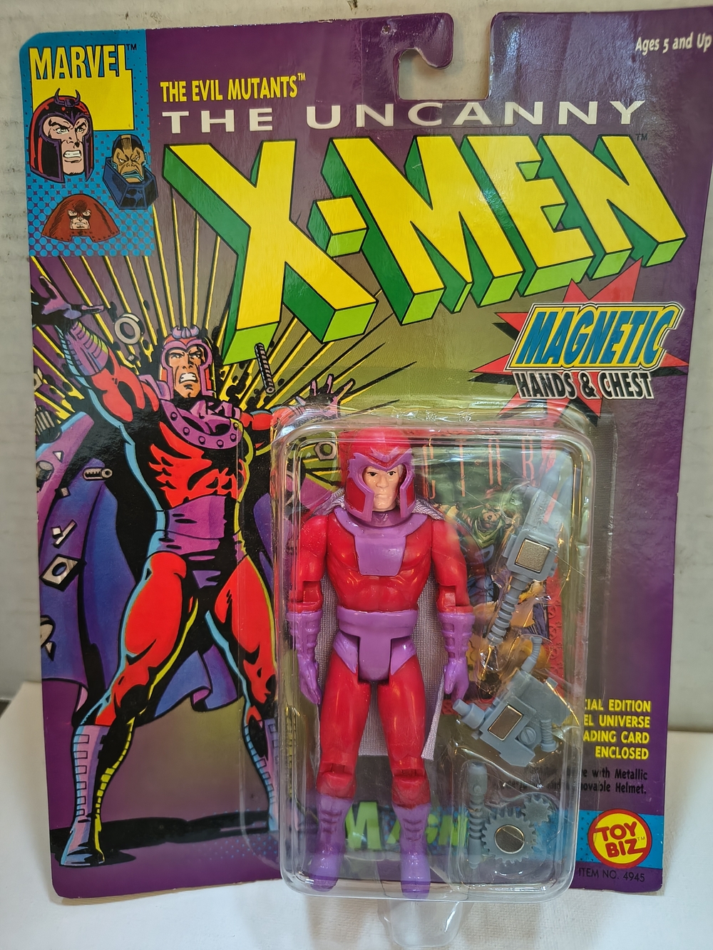 The Uncanny X-Men Magneto Cardback — Vintage Toy Packaging Art